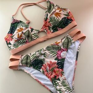 Cupshe Tropical Floral Bikini Set